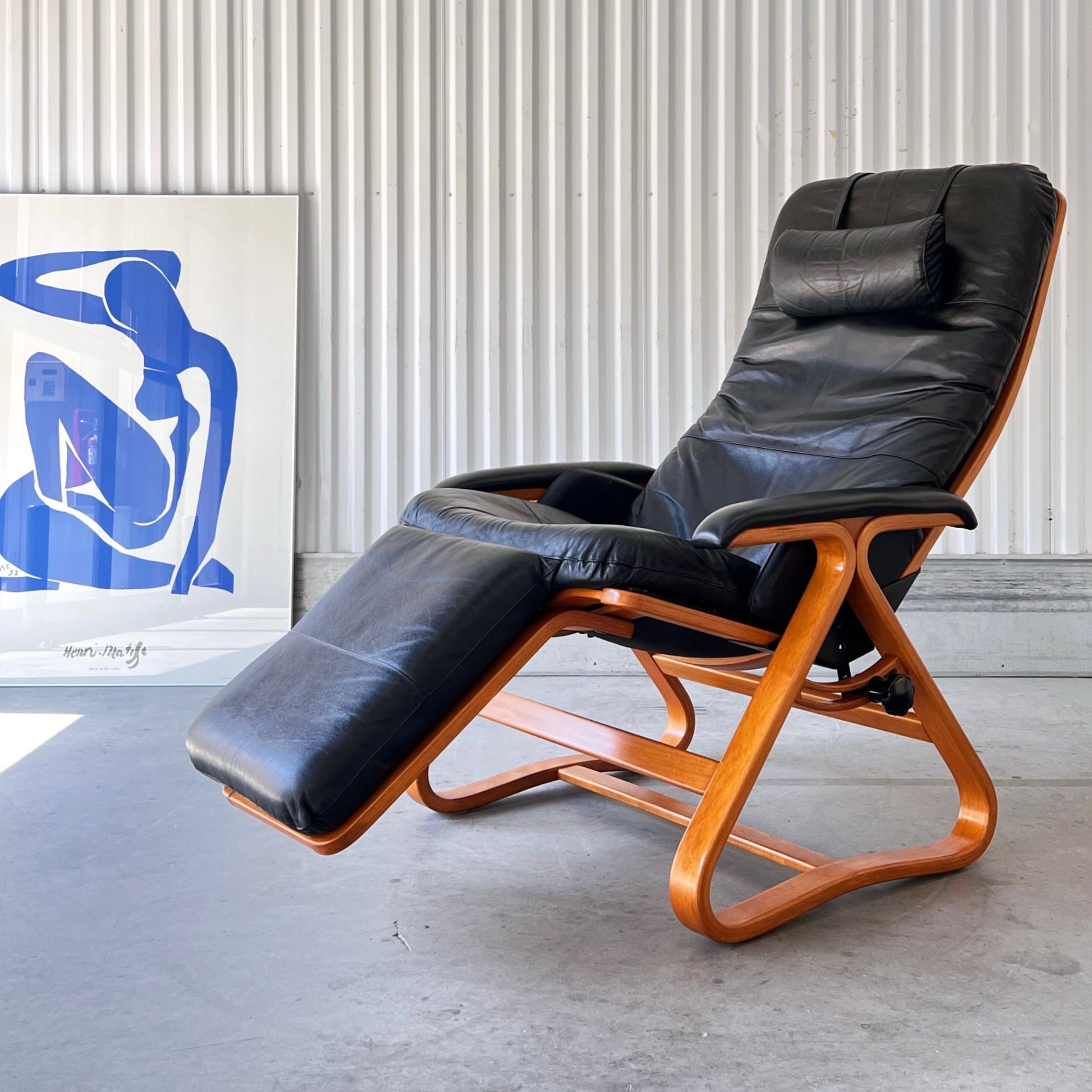 Vintage Nepsco Bentwood 'Backsaver' Recliner in Teak + Genuine