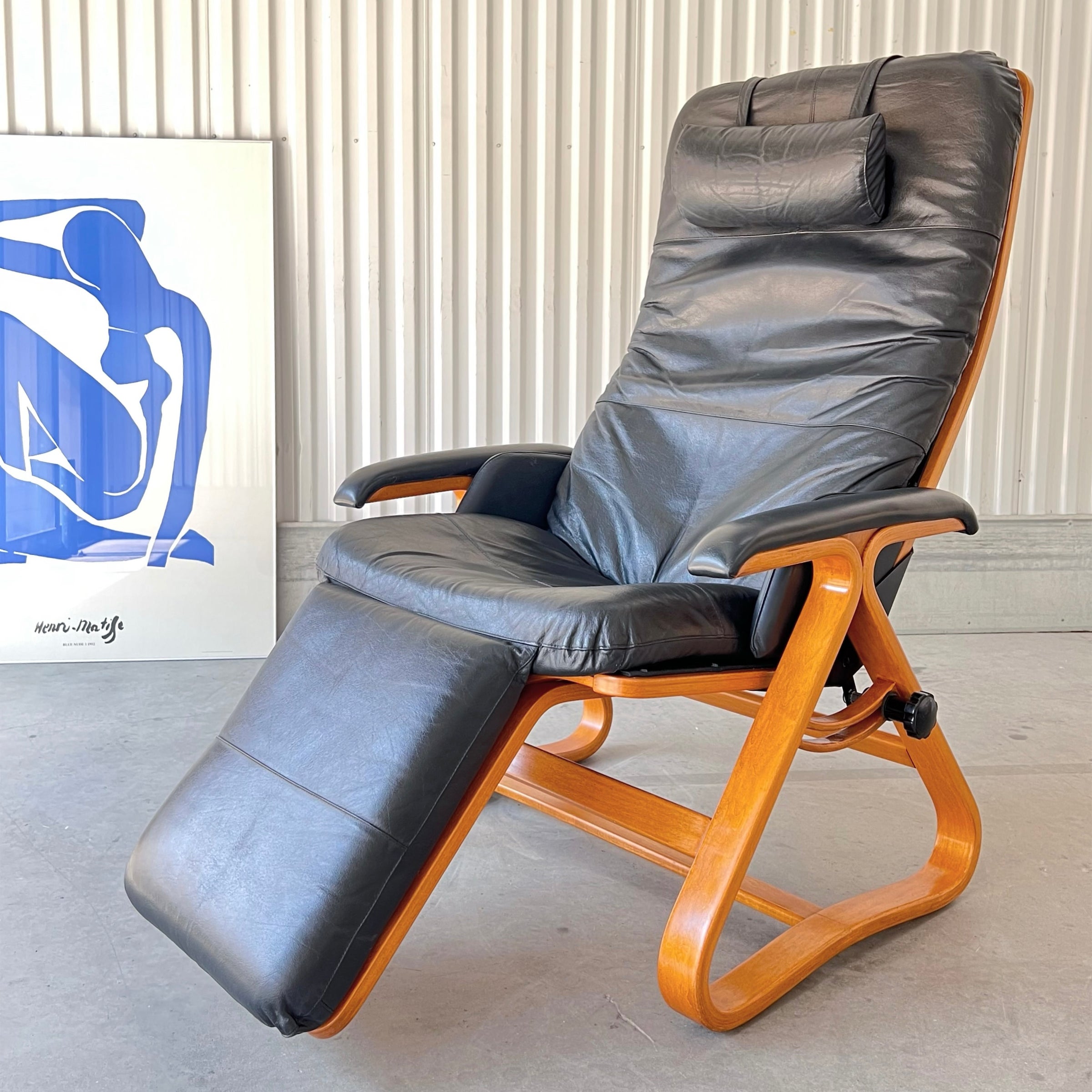 Vintage Nepsco Bentwood 'Backsaver' Recliner in Teak + Genuine