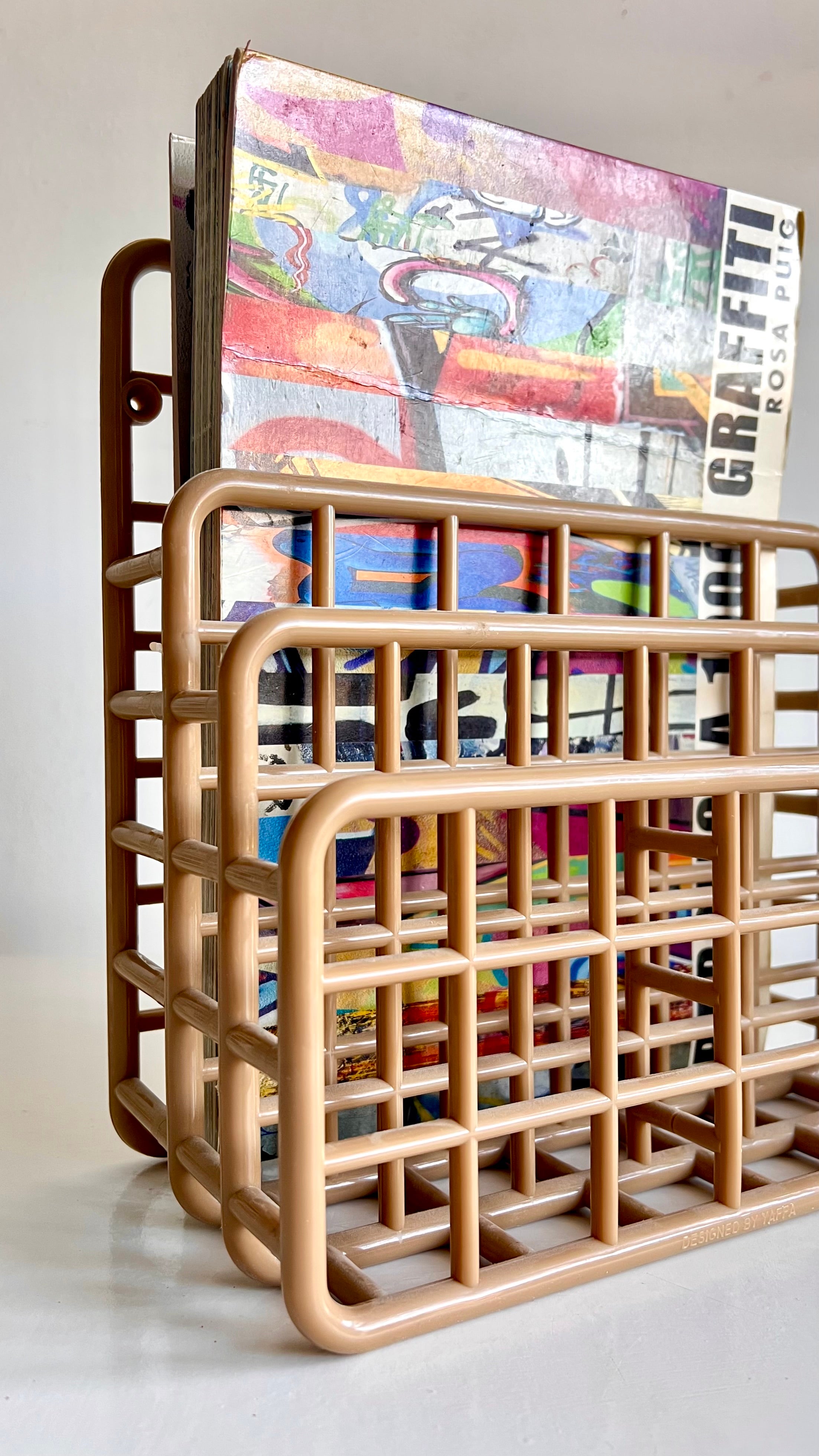 Latte Vintage 1980's YAFFA Plastic Desk/Wall Organizer | The