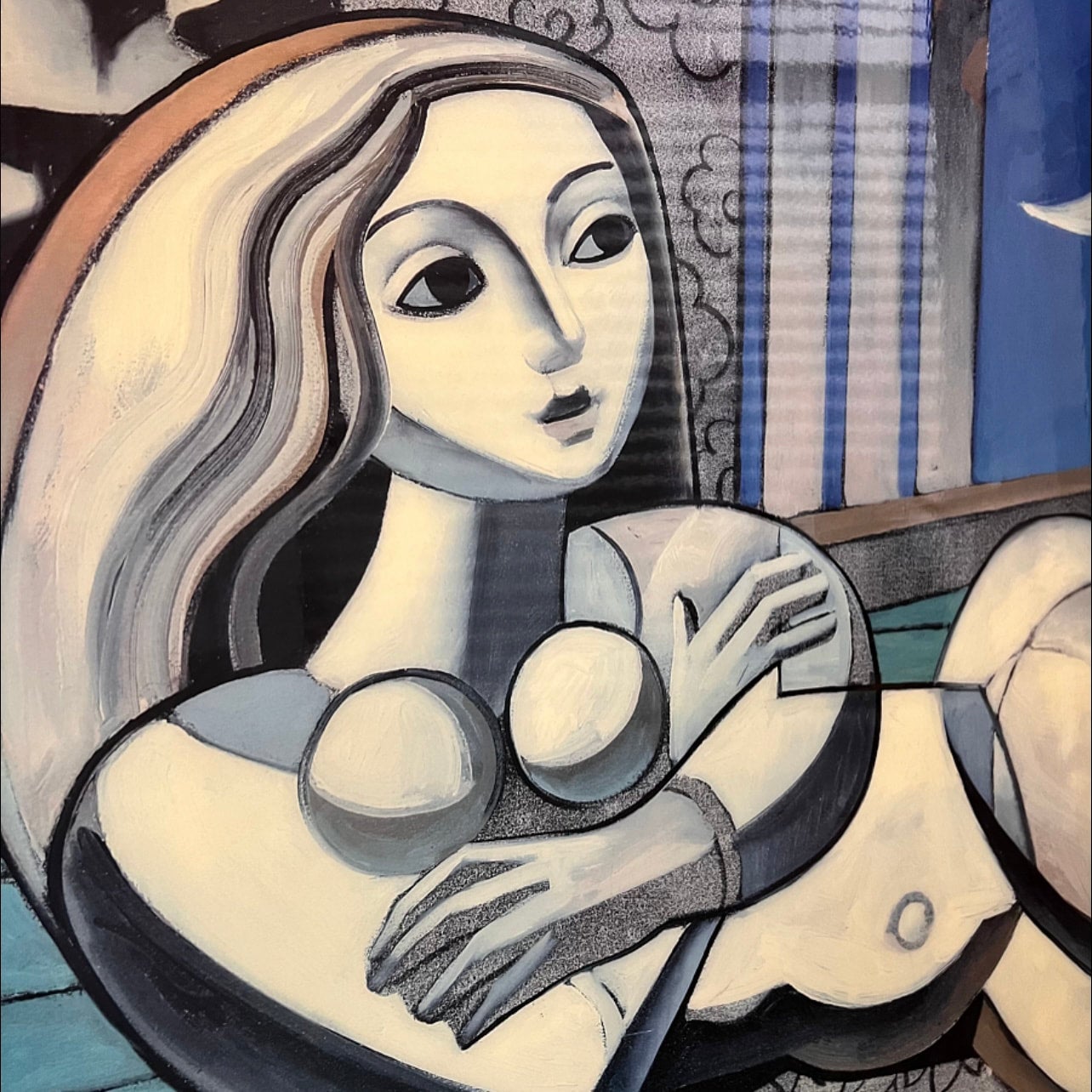 Large Scale Oleg Zhivetin Lacquered 'Luna' Serigraph on Board