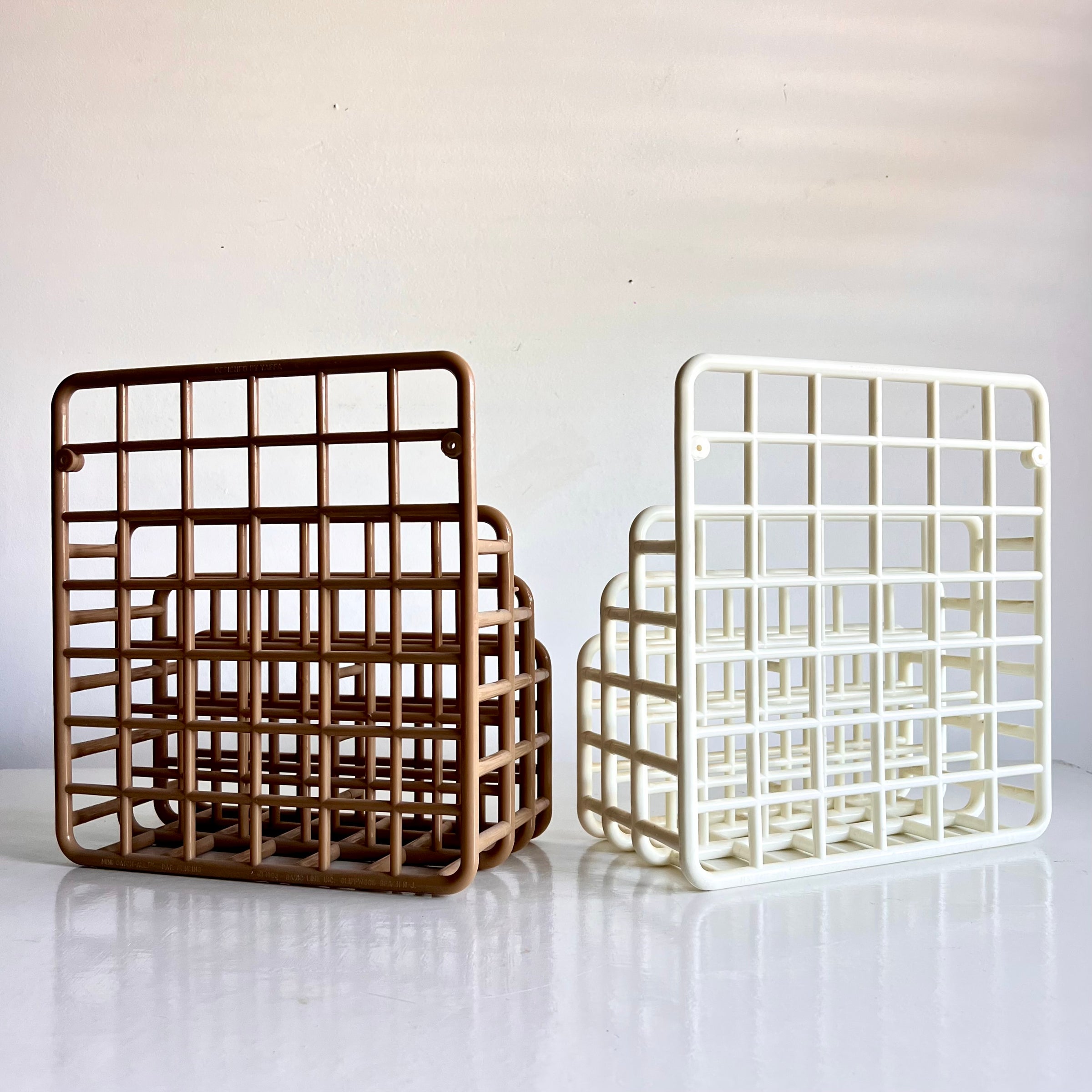 Latte Vintage 1980's YAFFA Plastic Desk/Wall Organizer | The