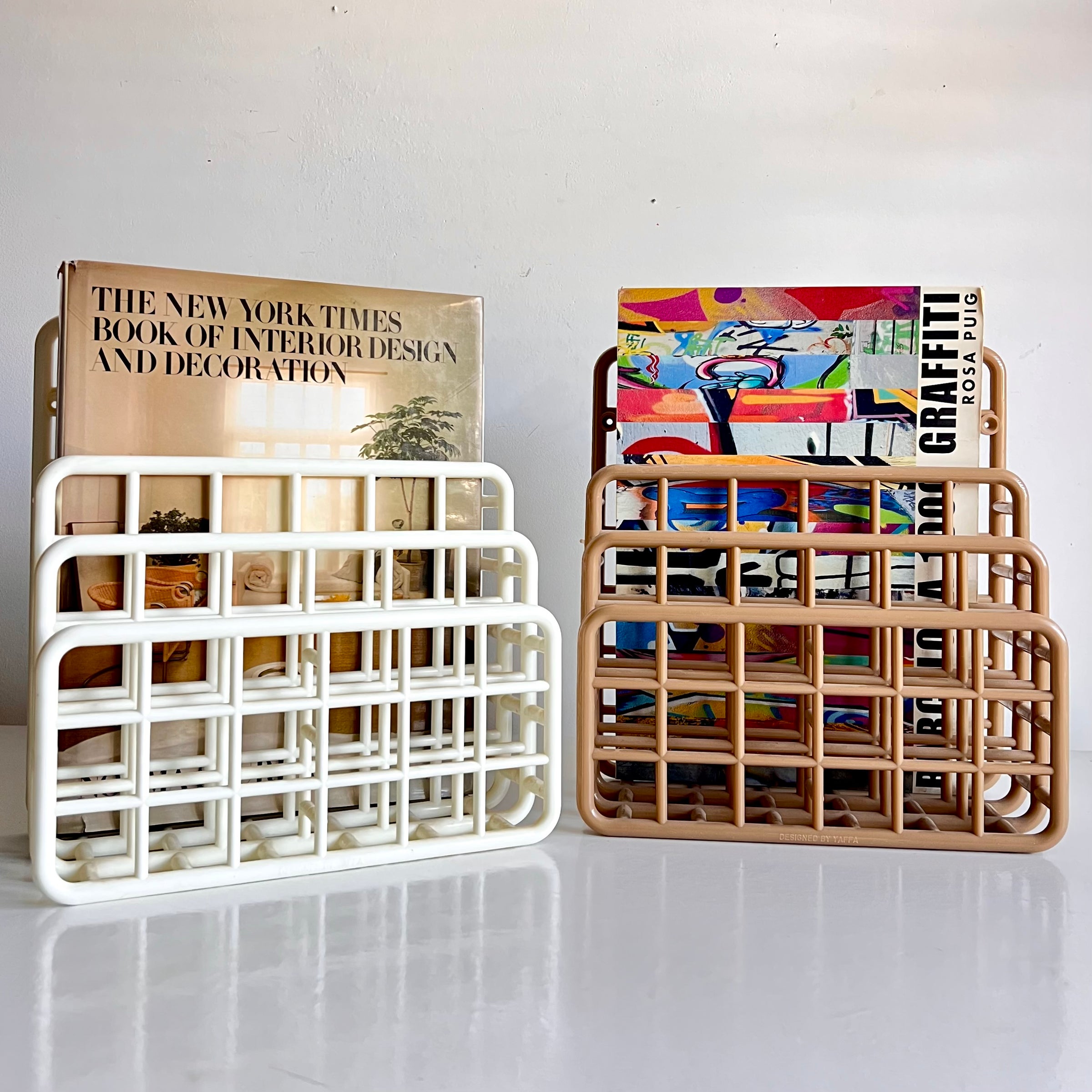 Latte Vintage 1980's YAFFA Plastic Desk/Wall Organizer | The