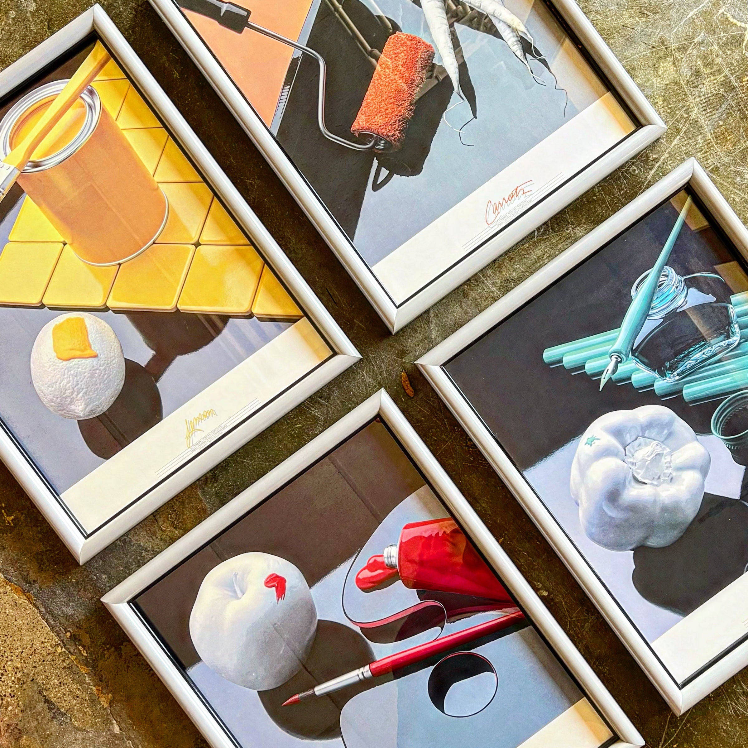 Framed Post Modern Still Life Photography Lithographs by Peter