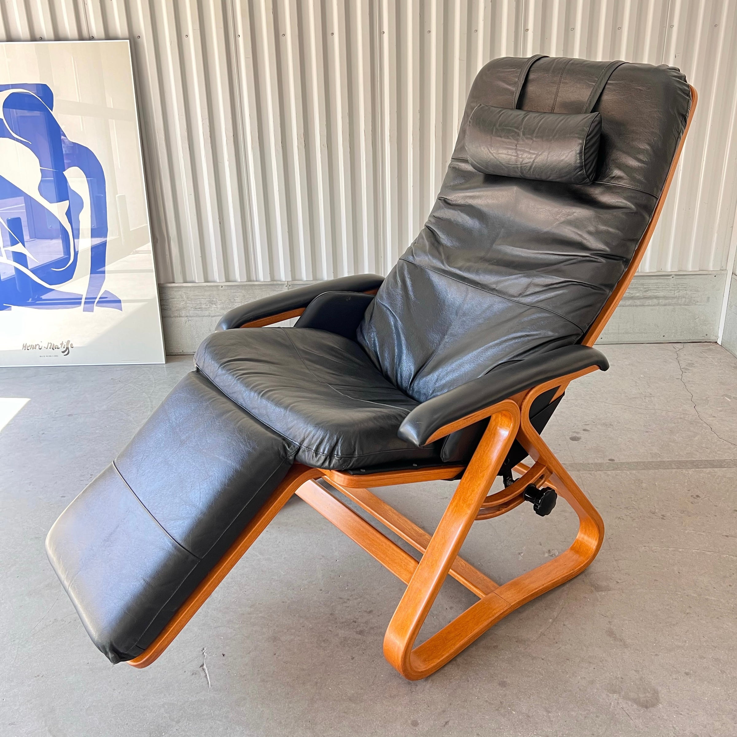 Vintage Nepsco Bentwood 'Backsaver' Recliner in Teak + Genuine
