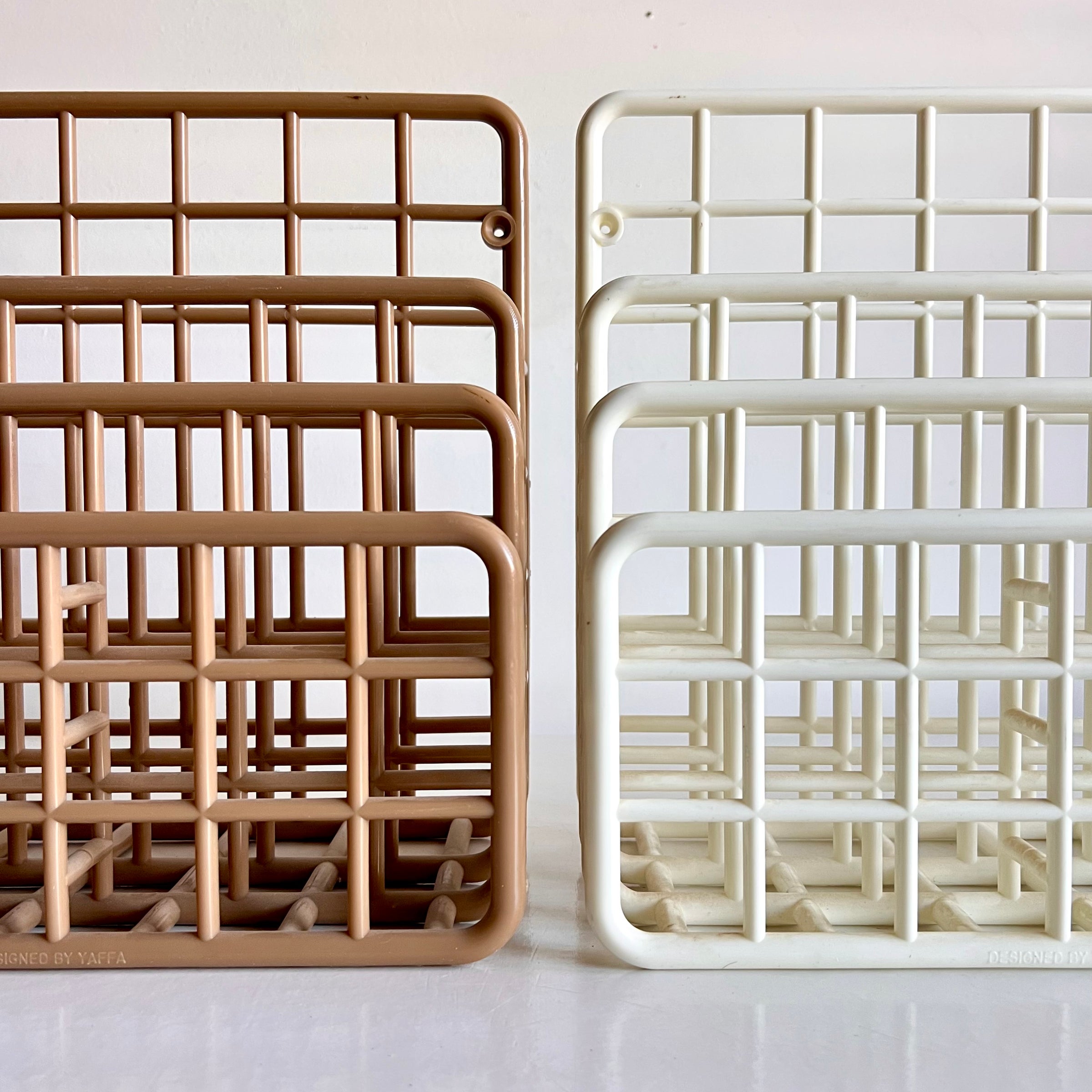 Latte Vintage 1980's YAFFA Plastic Desk/Wall Organizer | The