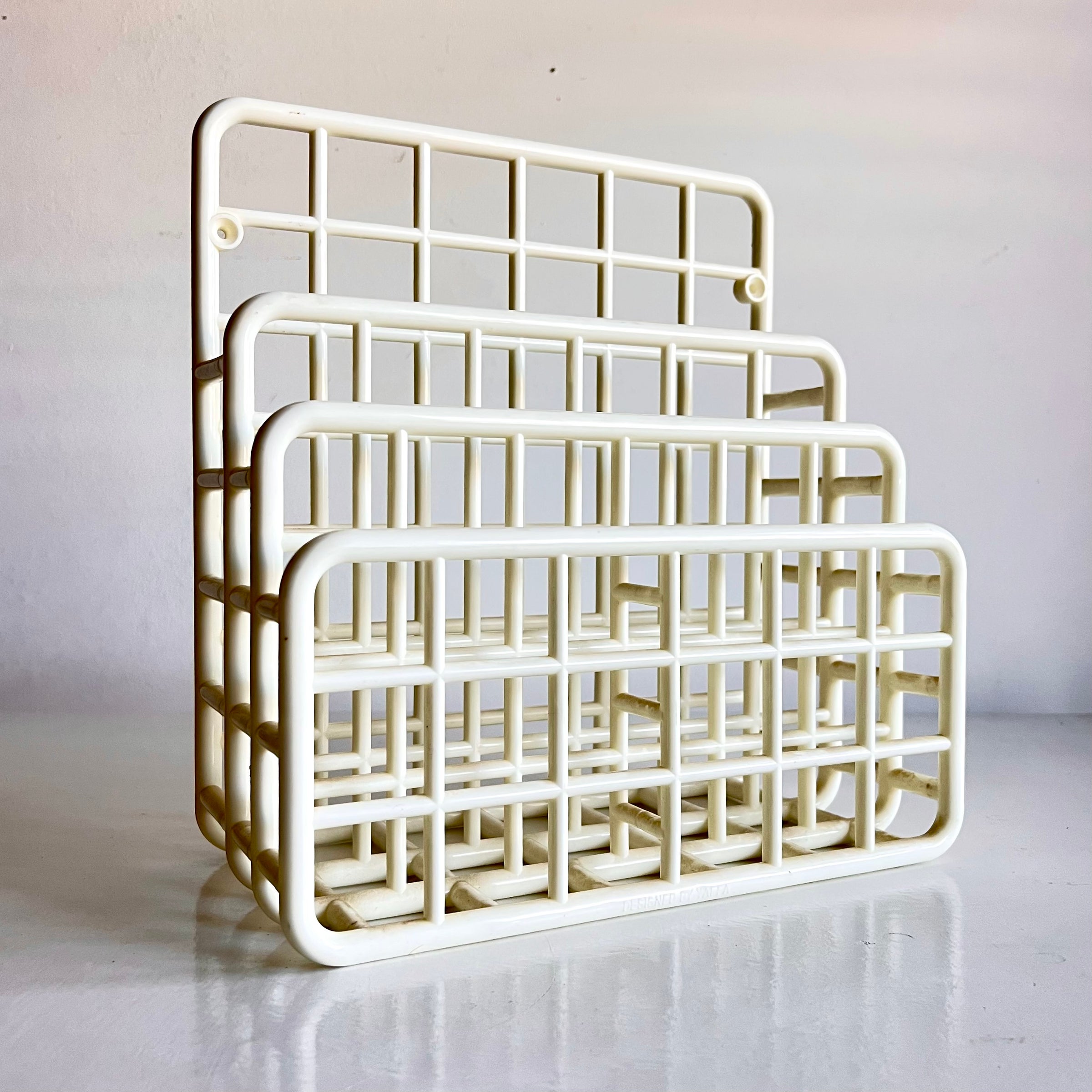 Ivory Vintage 1980's YAFFA Plastic Desk/Wall Organizer | The